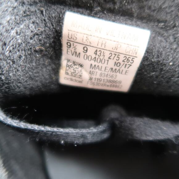 Adidas Shoes Mens 9.5 Samba Sneaker Leather Lifestyle Black White Casual Trainer - Picture 15 of 16